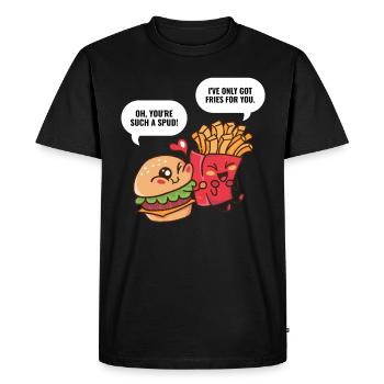 Burger Et Fries Burger cadeau - T-shirt Premium bio Homme - noir - Devant - Nico (187cm)