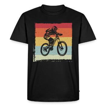 MTB Downhill - T-shirt Premium bio Homme - noir - Devant - Nico (187cm)