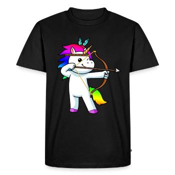 Unicorn Archery Archery Archery Gift - Men's Premium Organic T-Shirt - black - Front - Nico (187cm)