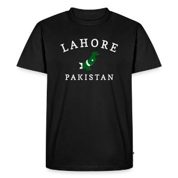 Lahore skyline, pakistan - T-shirt Premium bio Homme - noir - Devant - Nico (187cm)