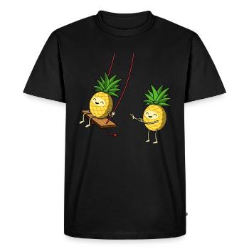 Swinging Pineapple Ananas cadeau - T-shirt Premium bio Homme - noir - Devant - Nico (187cm)