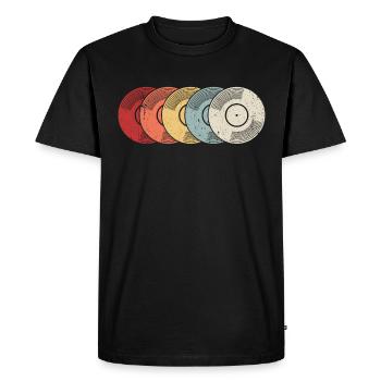 Vinyle phonographe Cadeau - T-shirt Premium bio Homme - noir - Devant - Nico (187cm)