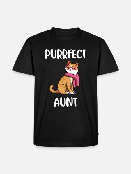Purrfect Aunt Aunt Gift - Men's Premium Organic T-Shirt - black