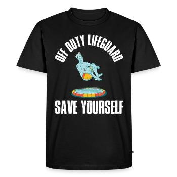 Off Duty Lifeguard Sauveteur cadeau - T-shirt Premium bio Homme - noir - Devant - Nico (187cm)