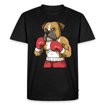 Boxer Dog Boxing Boxer Dog Gift - Men's Premium Organic T-Shirt - black - Front - Nico (187cm)