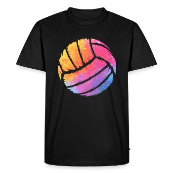 Volleyball Colorful Ball Player Volleyball Player - Men's Premium Organic T-Shirt - black - Front - Nico (187cm)