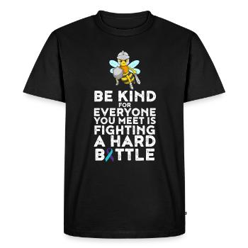 Be Child Suicide Prevention Gift - Men's Premium Organic T-Shirt - black - Front - Nico (187cm)