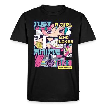 Anime And Ramen Anime Cadeau - T-shirt Premium bio Homme - noir - Devant - Nico (187cm)