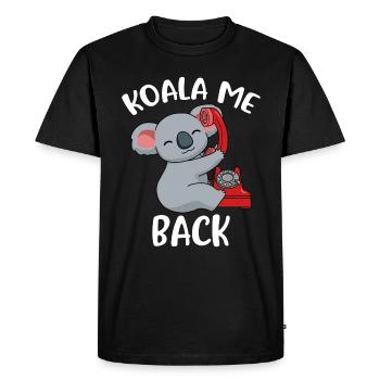 Koala Me Back Koala Cadeau - T-shirt Premium bio Homme - noir - Devant - Nico (187cm)
