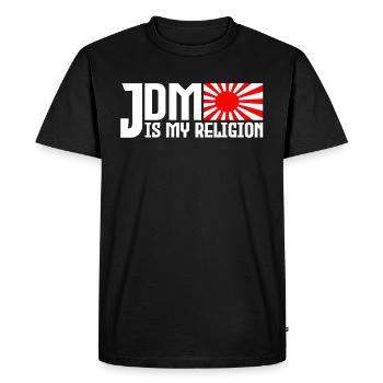 JDM est ma religion Motorsport Auto Tuning - T-shirt Premium bio Homme - noir - Devant - Nico (187cm)