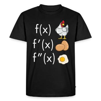 Mathematiker Integral Mathe Spruch Ableitung leich - Männer Premium Bio T-Shirt - Schwarz - Vorne - Nico (187cm)