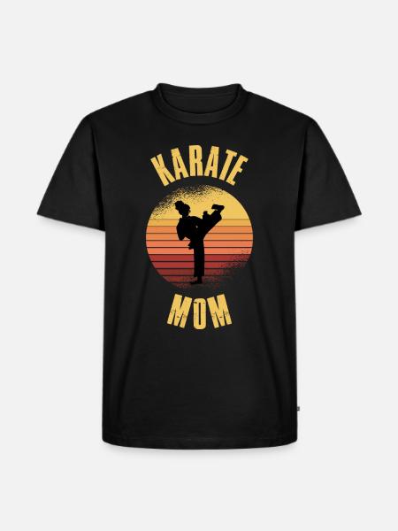 Karate Mom Karate Geschenk - Männer Premium Bio T-Shirt - Schwarz