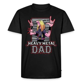 Heavy Metal Papa Heavy Metal Cadeau - T-shirt Premium bio Homme - noir - Devant - Nico (187cm)