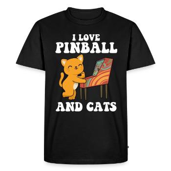 J’adore Pinball Retro Games Cadeau - T-shirt Premium bio Homme - noir - Devant - Nico (187cm)