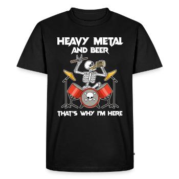 Heavy Metal Beer Heavy Metal Cadeau - T-shirt Premium bio Homme - noir - Devant - Nico (187cm)
