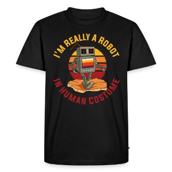I Am A Robot Robot Gift - Men's Premium Organic T-Shirt - black - Front - Nico (187cm)
