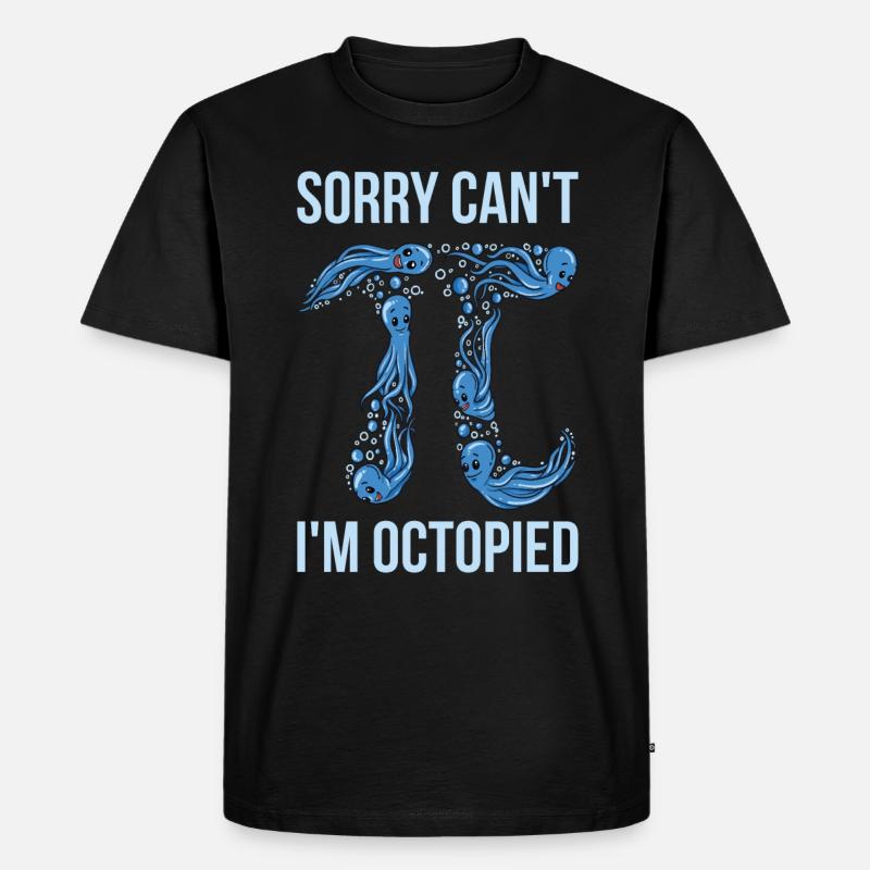 Octopi Math Pi Tag Geschenk - Männer Premium Bio T-Shirt - Schwarz