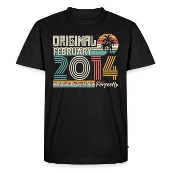 February 2014 Birthday February 2014 Gift - Men's Premium Organic T-Shirt - black - Front - Nico (187cm)