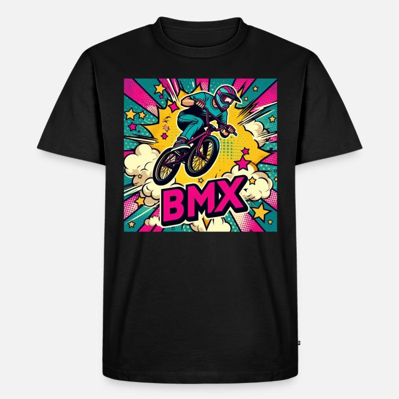 BMX Rad - Männer Premium Bio T-Shirt - Schwarz