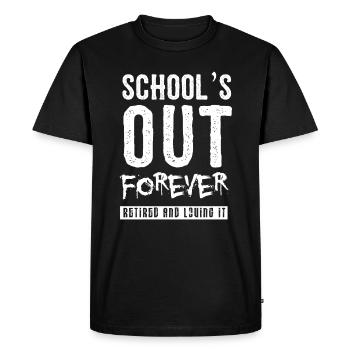 School's Out - Lehrer Ruhestand Geschenk Shirt - Männer Premium Bio T-Shirt - Schwarz - Vorne - Nico (187cm)