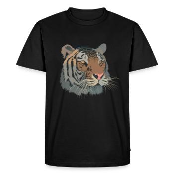 tigre - T-shirt Premium bio Homme - noir - Devant - Nico (187cm)