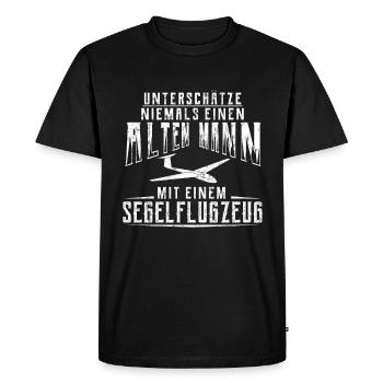 Cadeau de planeur de planeur - T-shirt Premium bio Homme - noir - Devant - Nico (187cm)