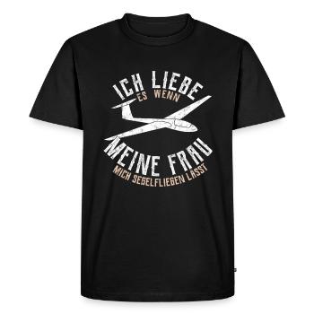Cadeau de planeur de planeur - T-shirt Premium bio Homme - noir - Devant - Nico (187cm)