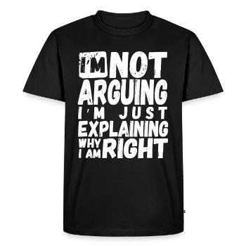 Je ne discute pas - Dire drôle Sarcasm Design - T-shirt Premium bio Homme - noir - Devant - Nico (187cm)