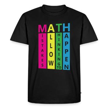 maths - Men's Premium Organic T-Shirt - black - Front - Nico (187cm)