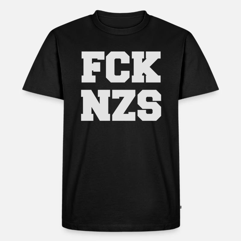 FCK NZS Menschenrechte - Männer Premium Bio T-Shirt - Schwarz