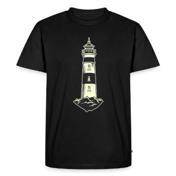 Lighthouse Lighthouse - Men's Premium Organic T-Shirt - black - Front - Nico (187cm)