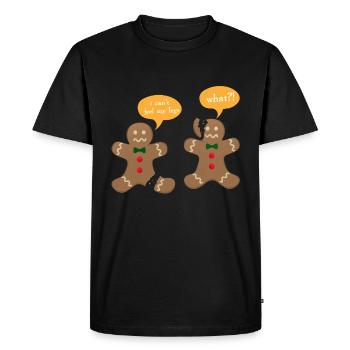 Noël en pain d'épice - Conception drôle de pain d'épice - T-shirt Premium bio Homme - noir - Devant - Nico (187cm)