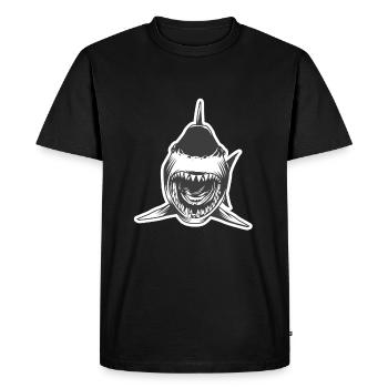 Requin requin - T-shirt Premium bio Homme - noir - Devant - Nico (187cm)