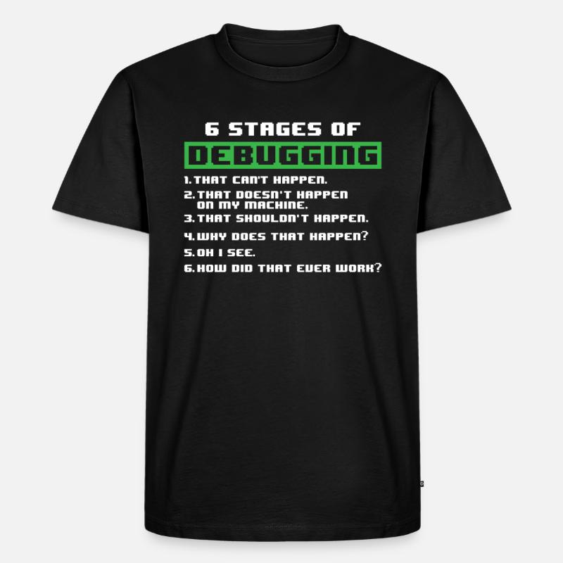 Debugging Programmierer - Männer Premium Bio T-Shirt - Schwarz