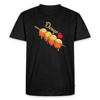 Boulettes de riz Dango mochiko - T-shirt Premium bio Homme - noir - Devant - Nico (187cm)