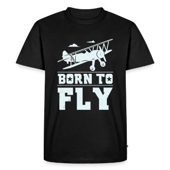 Cadeau de modèle de pilote de vol - T-shirt Premium bio Homme - noir - Devant - Nico (187cm)
