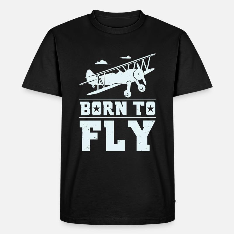Modellflug Pilot Geschenk - Männer Premium Bio T-Shirt - Schwarz