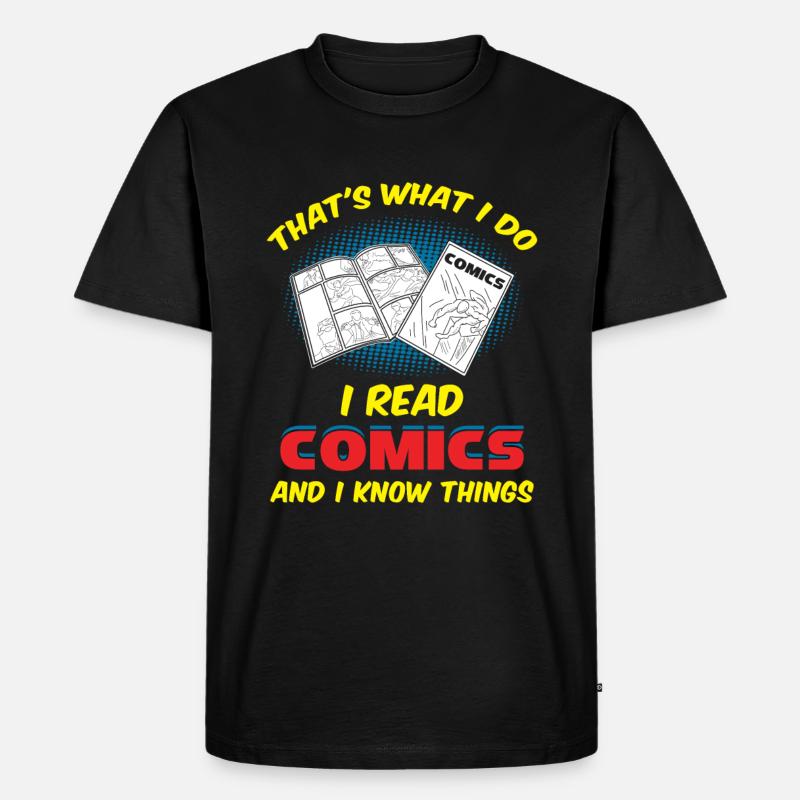 comics Comicstyle Geschenke - Männer Premium Bio T-Shirt - Schwarz