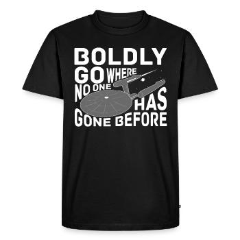Star Trek Discovery Mutige Abenteuer - Männer Premium Bio T-Shirt - Schwarz - Vorne - Nico (187cm)