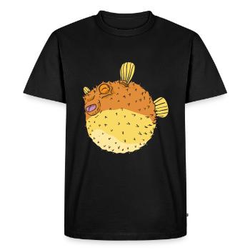 Poisson sphérique - T-shirt Premium bio Homme - noir - Devant - Nico (187cm)