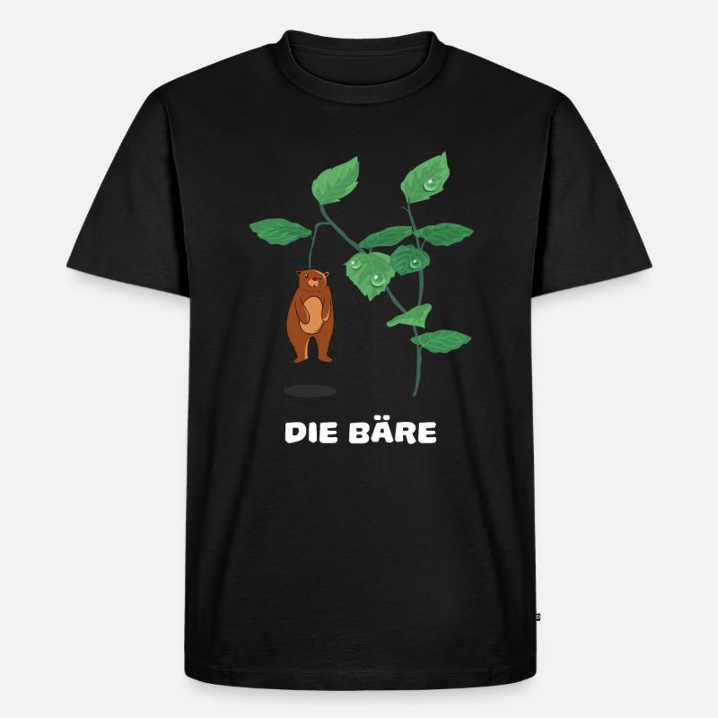 Ich bin eine Baere - Männer Premium Bio T-Shirt - Schwarz