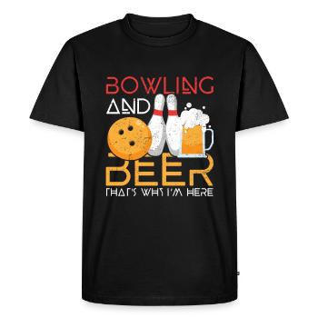 Bowling bowling bière skittles team club - T-shirt Premium bio Homme - noir - Devant - Nico (187cm)