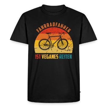 Vélo drôle disant cycliste - T-shirt Premium bio Homme - noir - Devant - Nico (187cm)