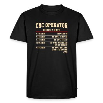 CNC Operator Hourly Rates cnc machinist - Men's Premium Organic T-Shirt - black - Front - Nico (187cm)