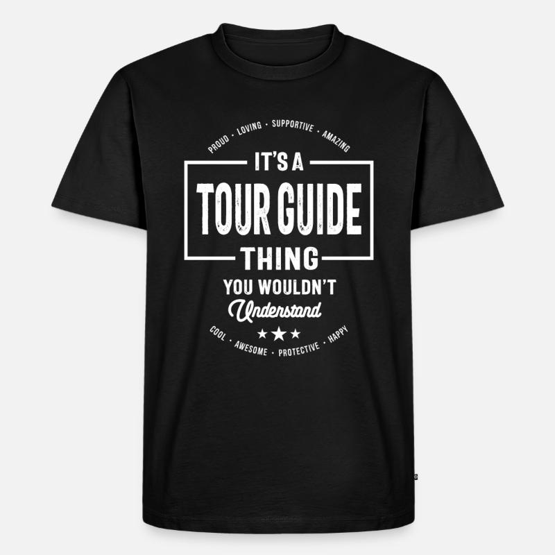 Reiseleiter Berufsbezeichnung - Männer Premium Bio T-Shirt - Schwarz