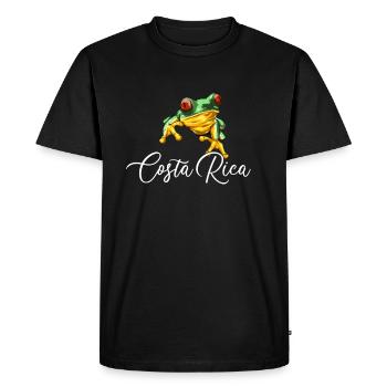 costa rica rain frog costa rica - Men's Premium Organic T-Shirt - black - Front - Nico (187cm)