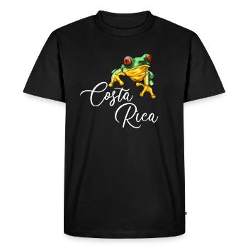 costa rica rain frog costa rica - Men's Premium Organic T-Shirt - black - Front - Nico (187cm)