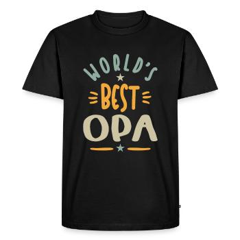 Le meilleur opa du monde pour homme - Cadeau père grand-père - T-shirt Premium bio Homme - noir - Devant - Nico (187cm)