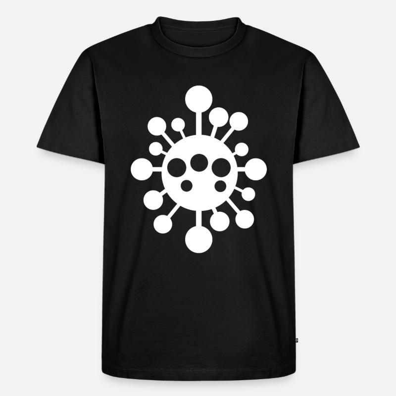 Virus Viren Bakterien - Männer Premium Bio T-Shirt - Schwarz