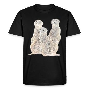 Meerkats - Mongooses - Africa - Men's Premium Organic T-Shirt - black - Front - Nico (187cm)